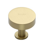 M Marcus Heritage Brass Disc Design Cabinet Knob with Rose 32mm 